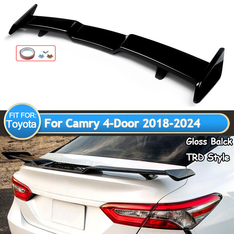 Rear Trunk Spoiler Wing For 2018-2024 Toyota Camry SE LE Gloss Black TRD Style