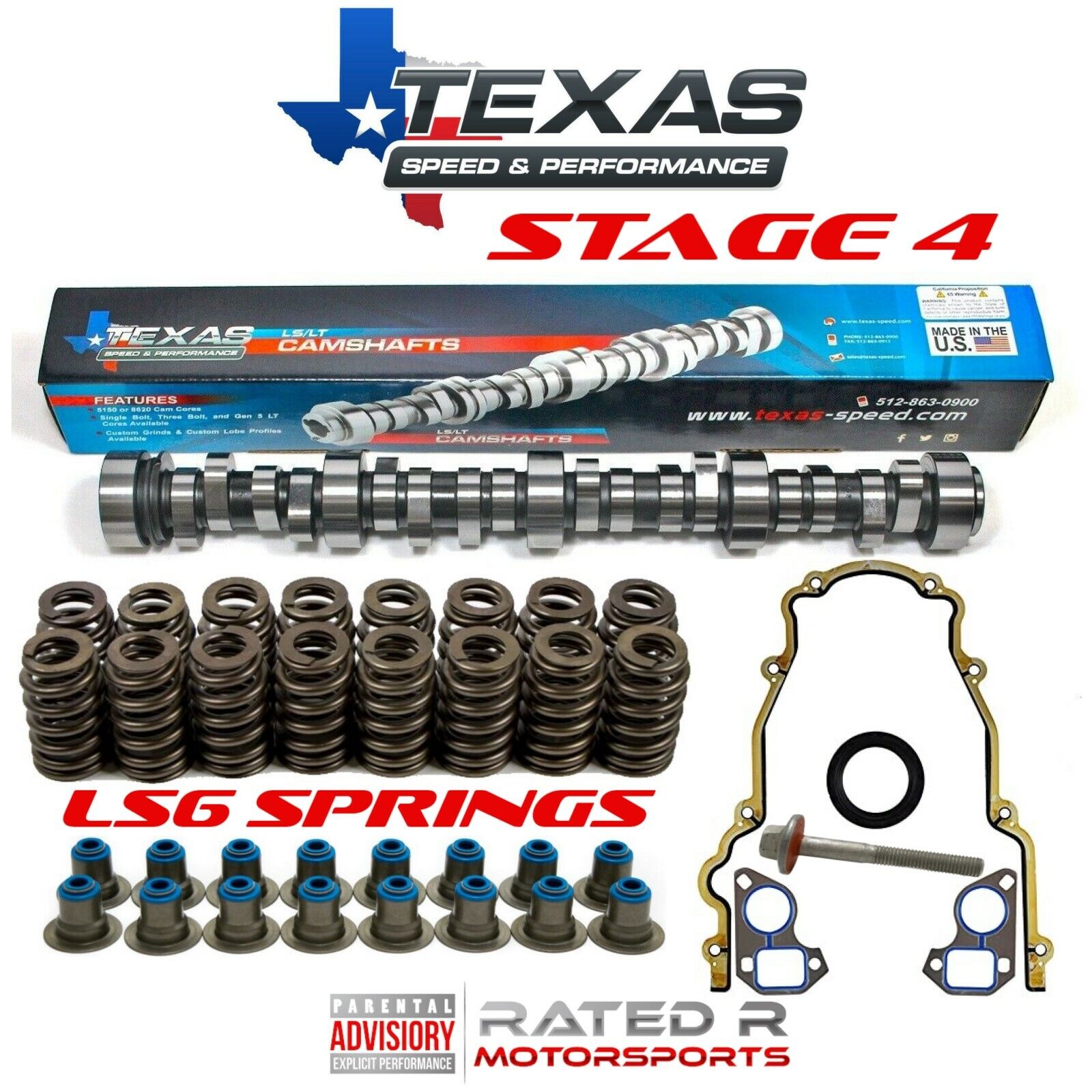 Texas Speed TSP Stage 4 LS Truck Cam Kit & Gasket Kit GM 4.8L 5.3L 6.0L 6.2L