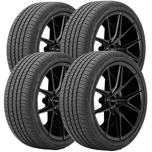 (QTY 4) 235/40R18 Hankook Ventus S1 AS H125 91W SL Black Wall Tires