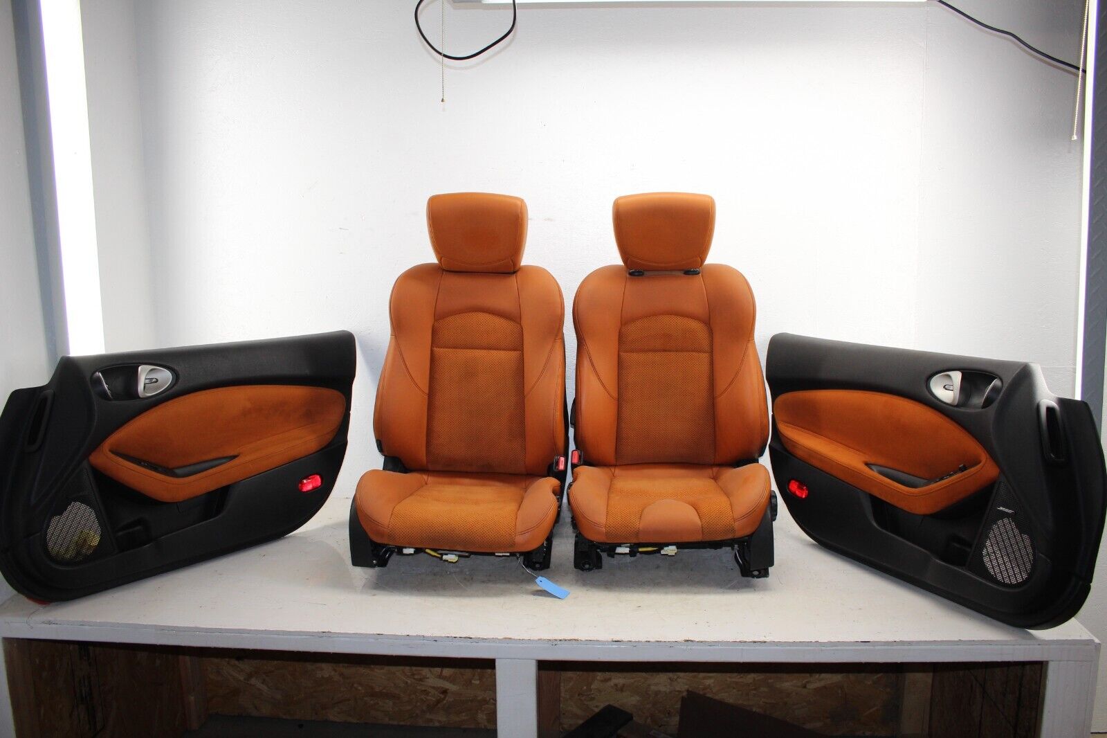 2009-2017 Nissan 370z Coupe Orange Seat / Door Panel Set OEM CQ151