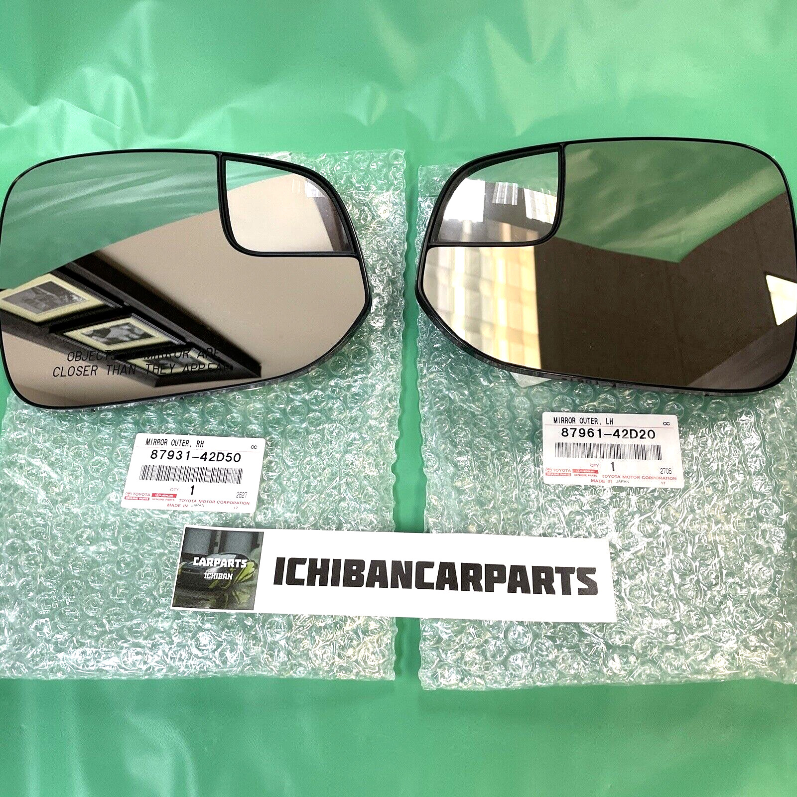 Genuine 2014-2020 Toyota 4Runner Blind Spot Mirror Glass Set Right & Left USPS A