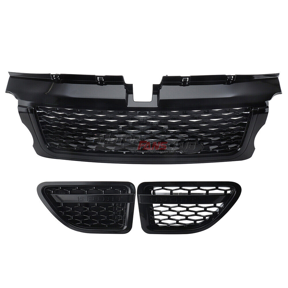 For Range Rover Sport 2006 2007 2008 2009 Front Grille Air Side Vent Gloss Black