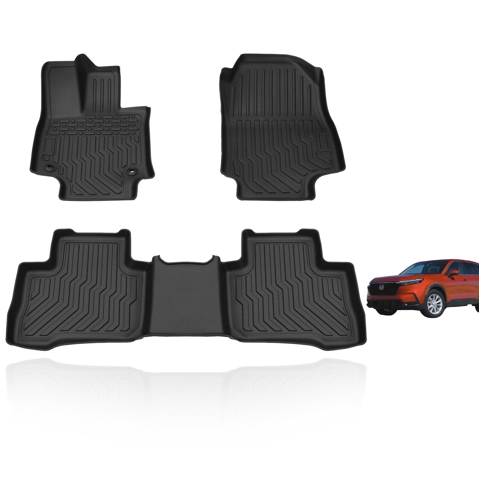 3D All Weather TPE Car Floor Mats For 2019-2024 Toyota RAV4 Odorless Durable OE