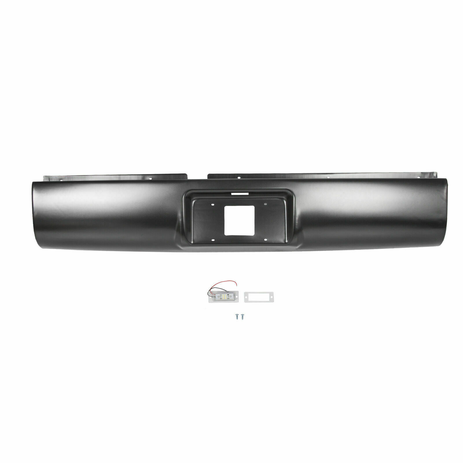 Rear Steel Roll Pan w/ License Plate Light For 94-03 S10 Sonoma Pickup Fleetside