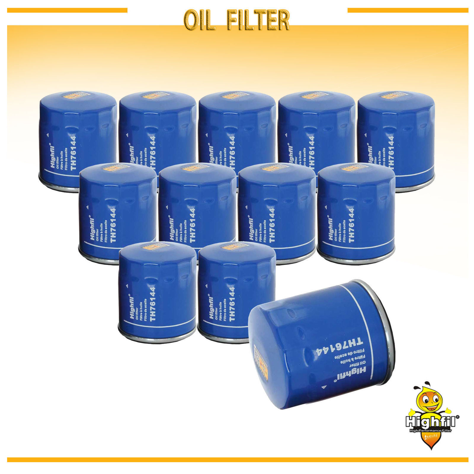 12pc New Premium Spin-On Engine Oil Filter Case of 12 Fit GM Multiple Vehicle