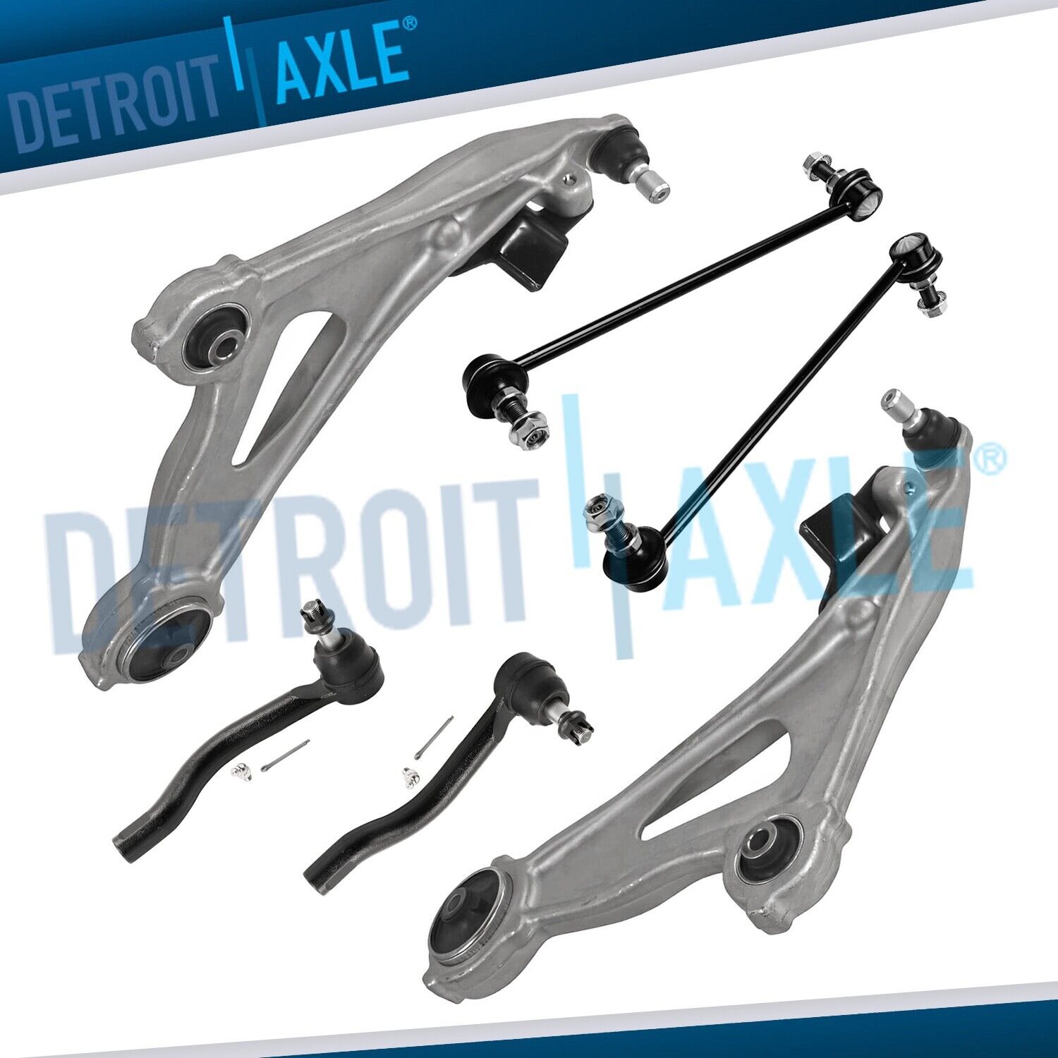 Front Lower Control Arms Sway Bars Tie Rods for 2013-2019 Nissan Pathfinder QX60
