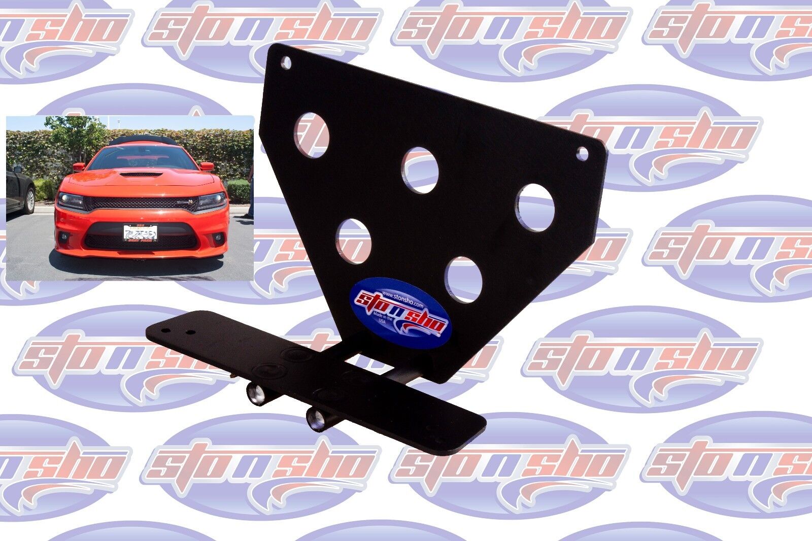 Sto N Sho License Plate Bracket for 2015-2018 Dodge Charger Hellcat (Removable)