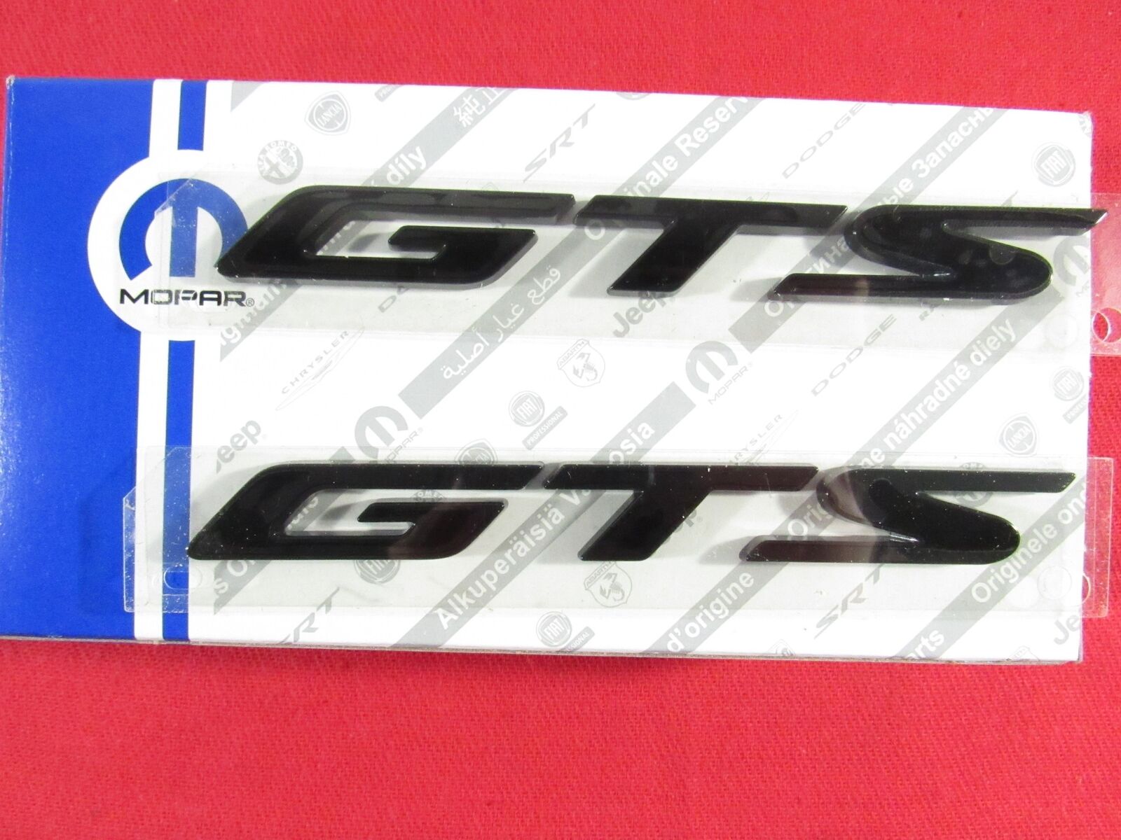 DODGE SRT VIPER Blacked Out GTS Nameplate Emblem Set Of 2 NEW OEM MOPAR
