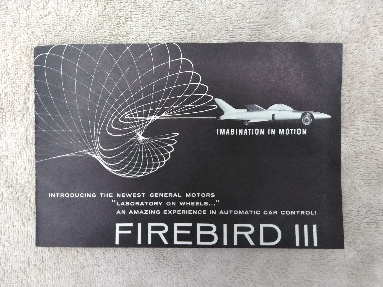 1959 Firebird 3 Concept Car Original Dealer Sales Brochure Rare Firebird III