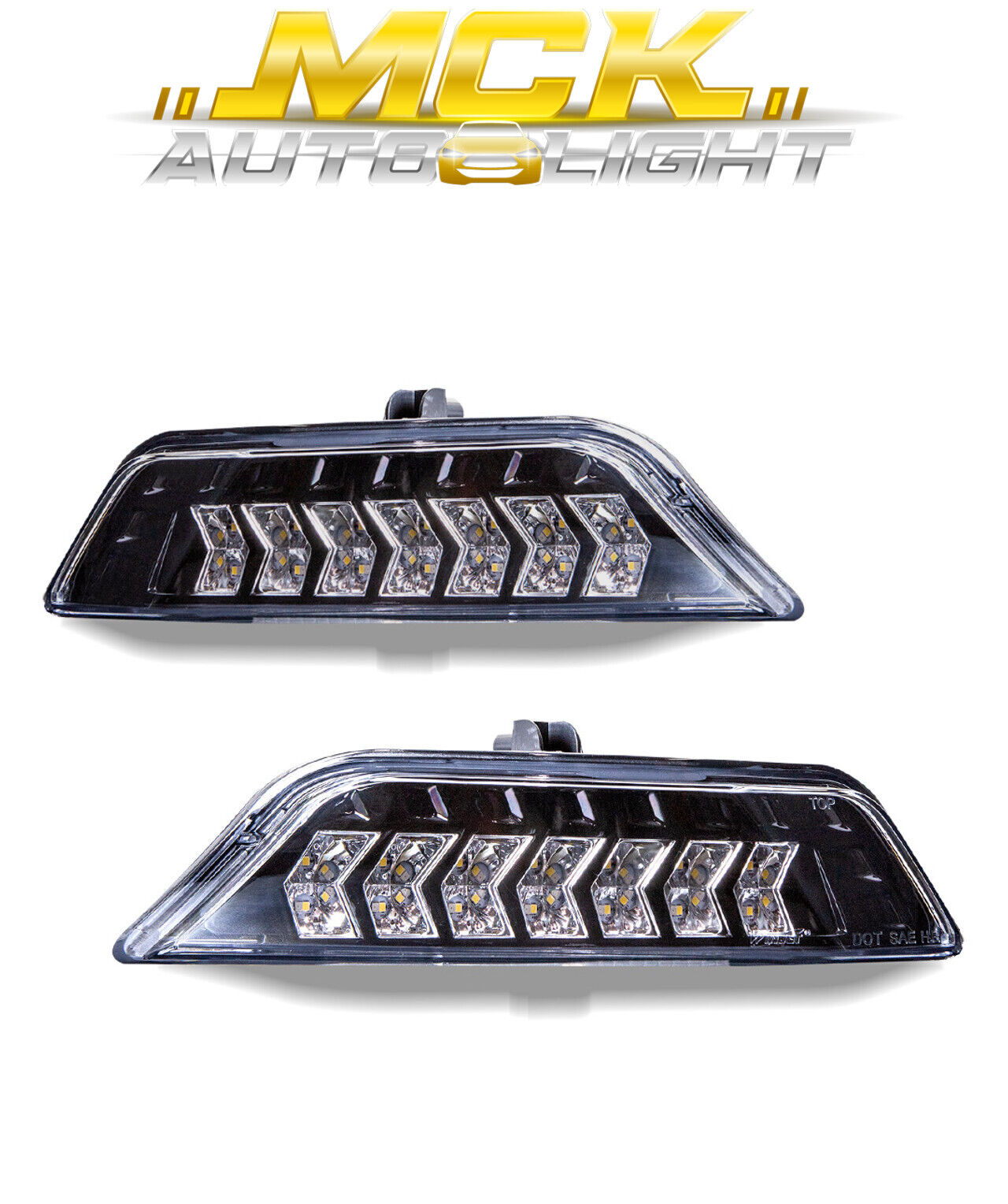 Fit 15-17 FORD MUSTANG LED SEQ. TURN SIGNAL/PARKING LIGHTS w SWITCHBACK (BLK/C)