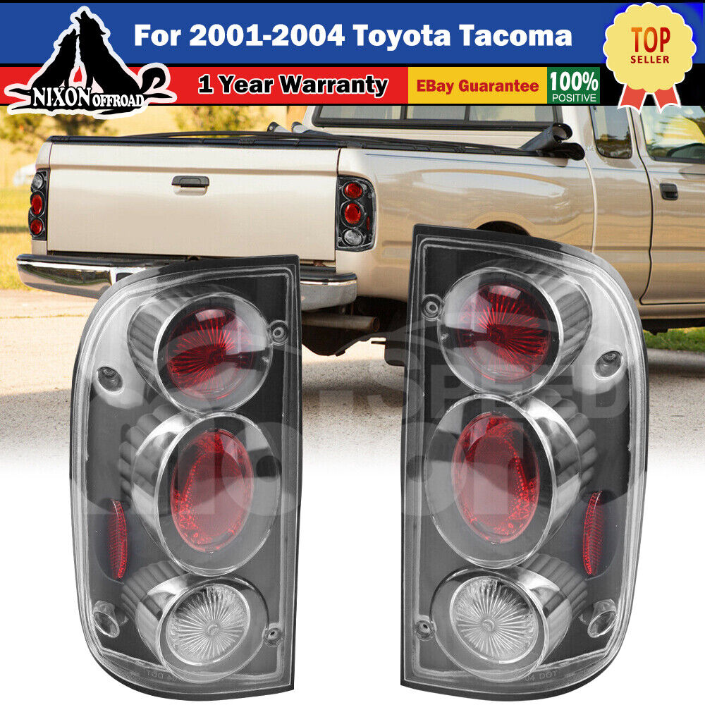 Tail Lights For 2001-2004 Toyota Tacoma Altezza Style Black Housing Clear Lens