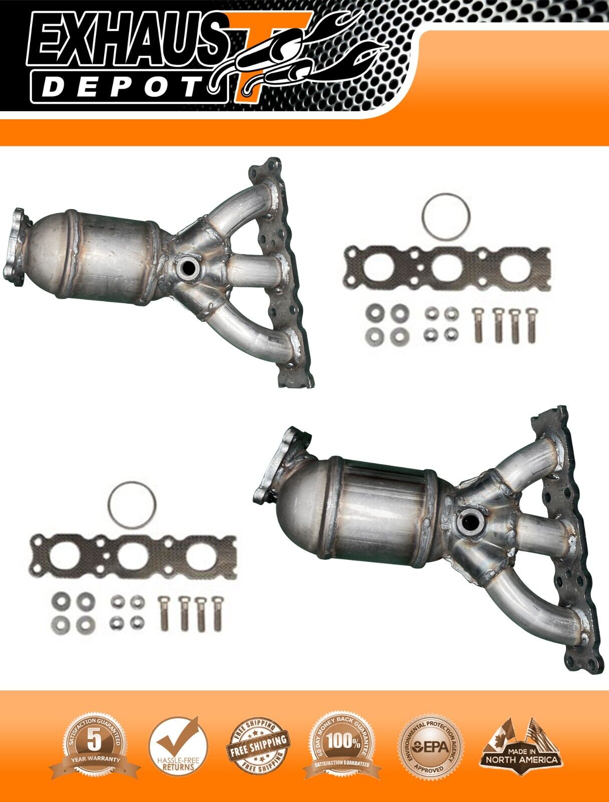 MANIFOLD CATALYTIC CONVERTER SET FOR 2007-2014 VOLVO XC90 3.2L LEFT + RIGHT SIDE