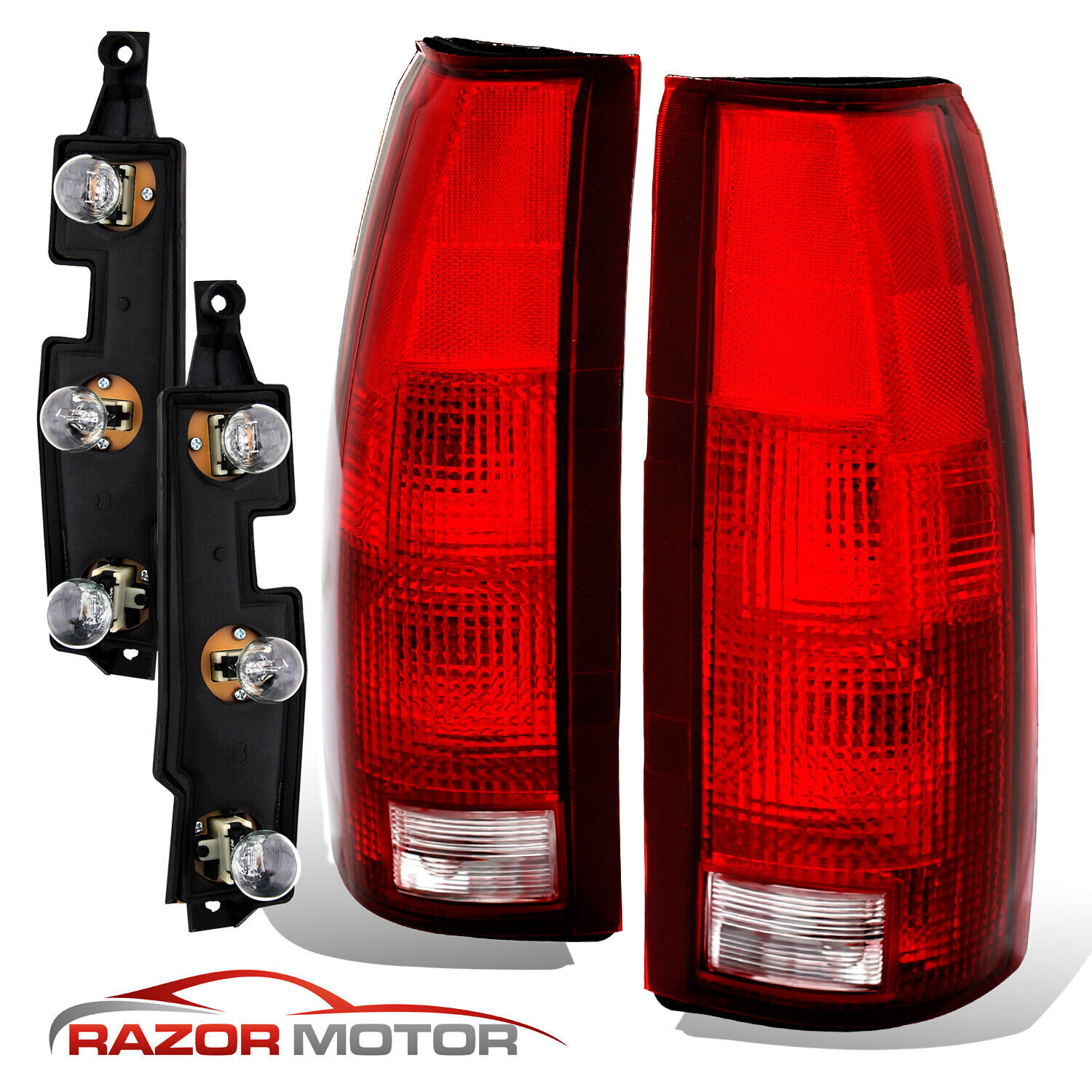 88-99 Tail Lights Pair For Chevy/GMC Silverado Tahoe Sierra + Connector Circuit