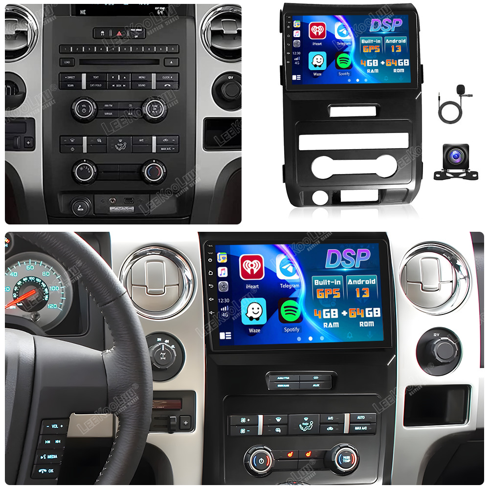 4G+64G Android 13.0 Apple Carplay Car Stereo Radio For Ford F150 F-150 2009-2014