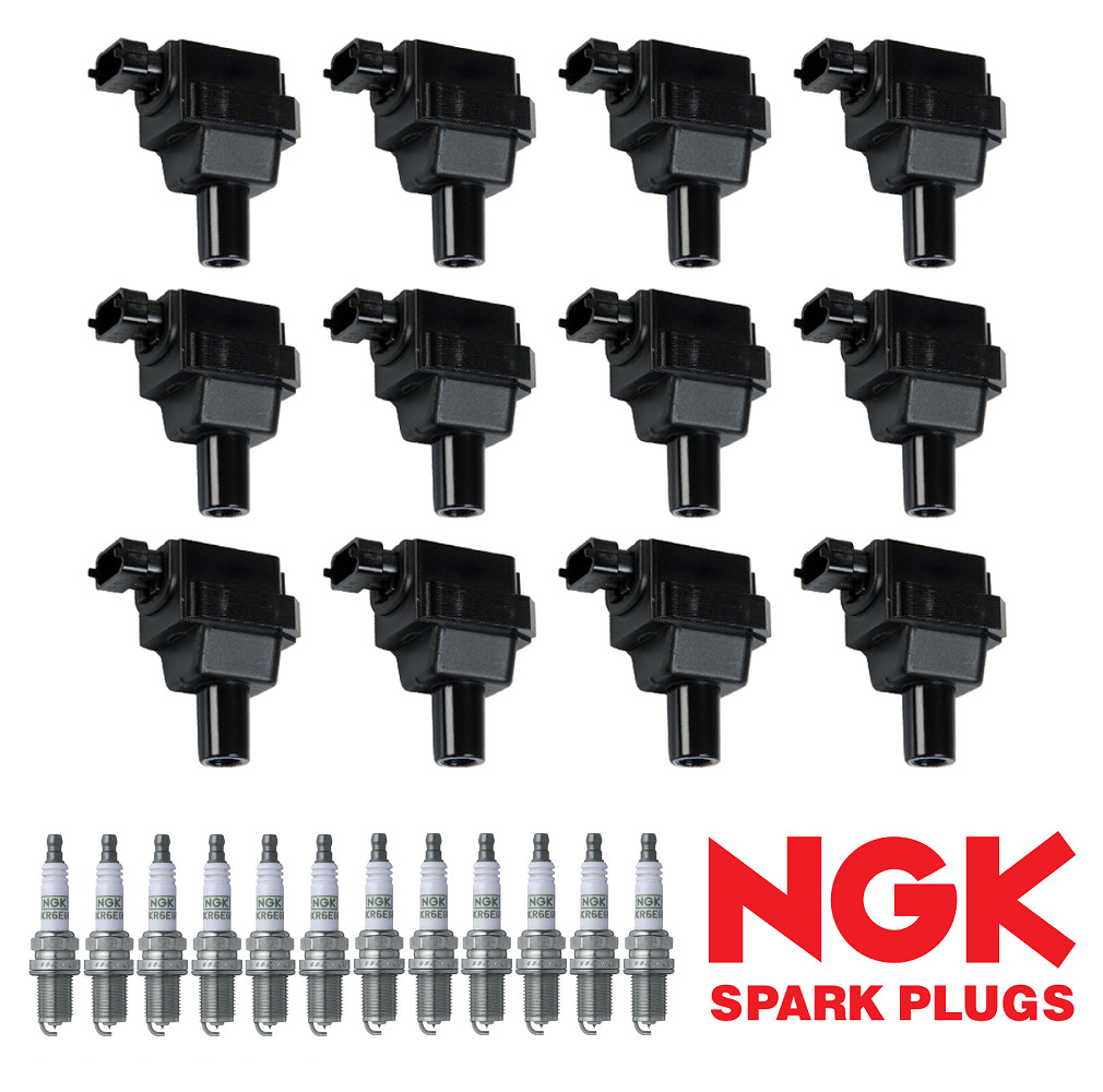 12 Ignition Coil & 12 NGK Platinum Spark Plug For Mercedes-Benz CL600 E420