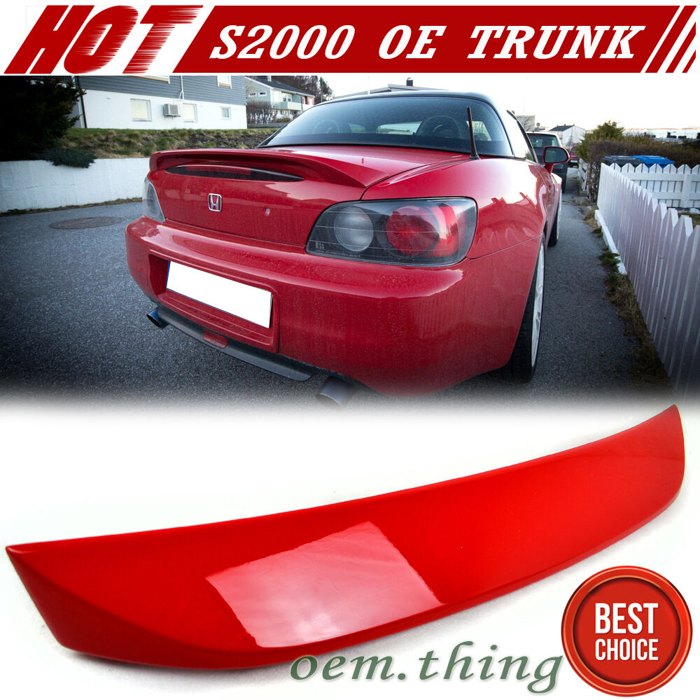 Painted Fit For HONDA S2000 OE Convertible Rear Trunk Spoiler Wing ABS #R510