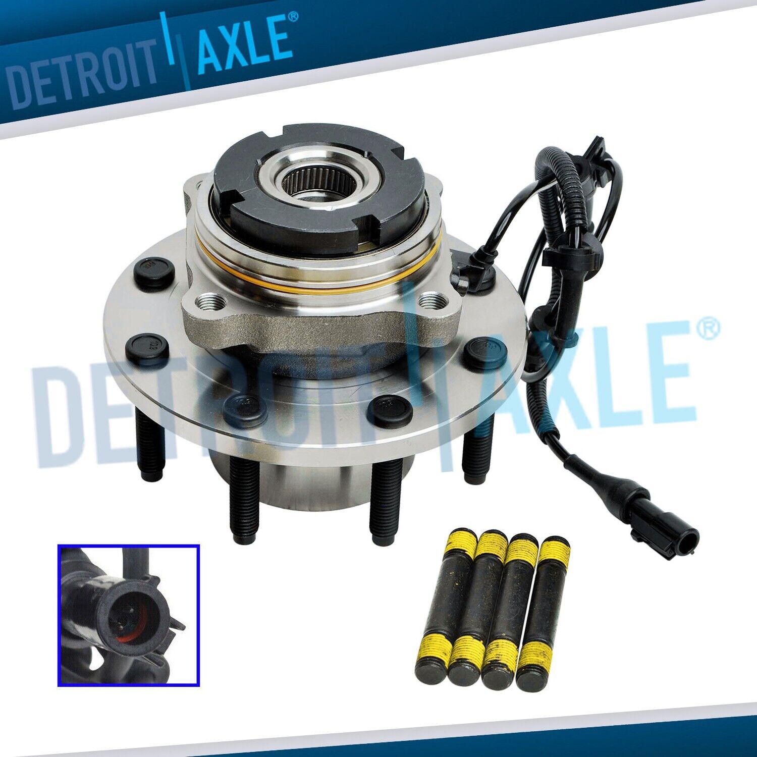 4WD Front Wheel Bearing Hub for 1999-2002 Ford F-250 F-350 SD Excursion SRW ABS