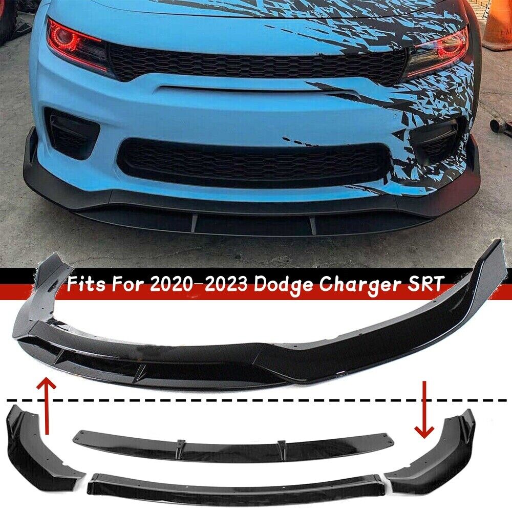 Front Bumper Lip Splitter Fits For 2020-2023 Dodge Charger SRT Hellcat Widebody