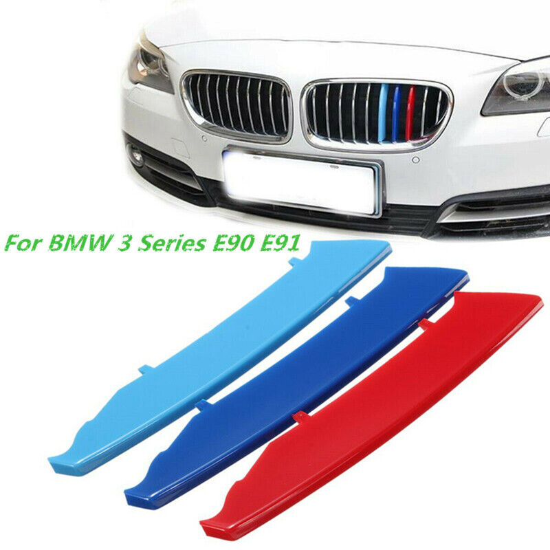 Front Grille Grill Cover Strips Clip Fit For BMW 3 Series E90 Accessories New