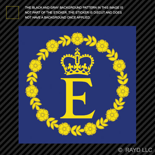 Queen Elizabeth II Personal Insignia Flag Sticker Die Cut Vinyl coat of arms