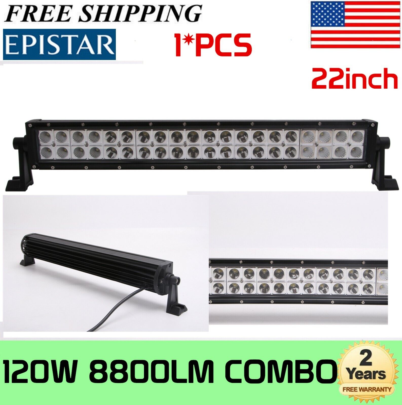 22inch 120W COMBO LED Work Light Bar Off-road Driving SUV Boat 4WD ATV Truck 20\