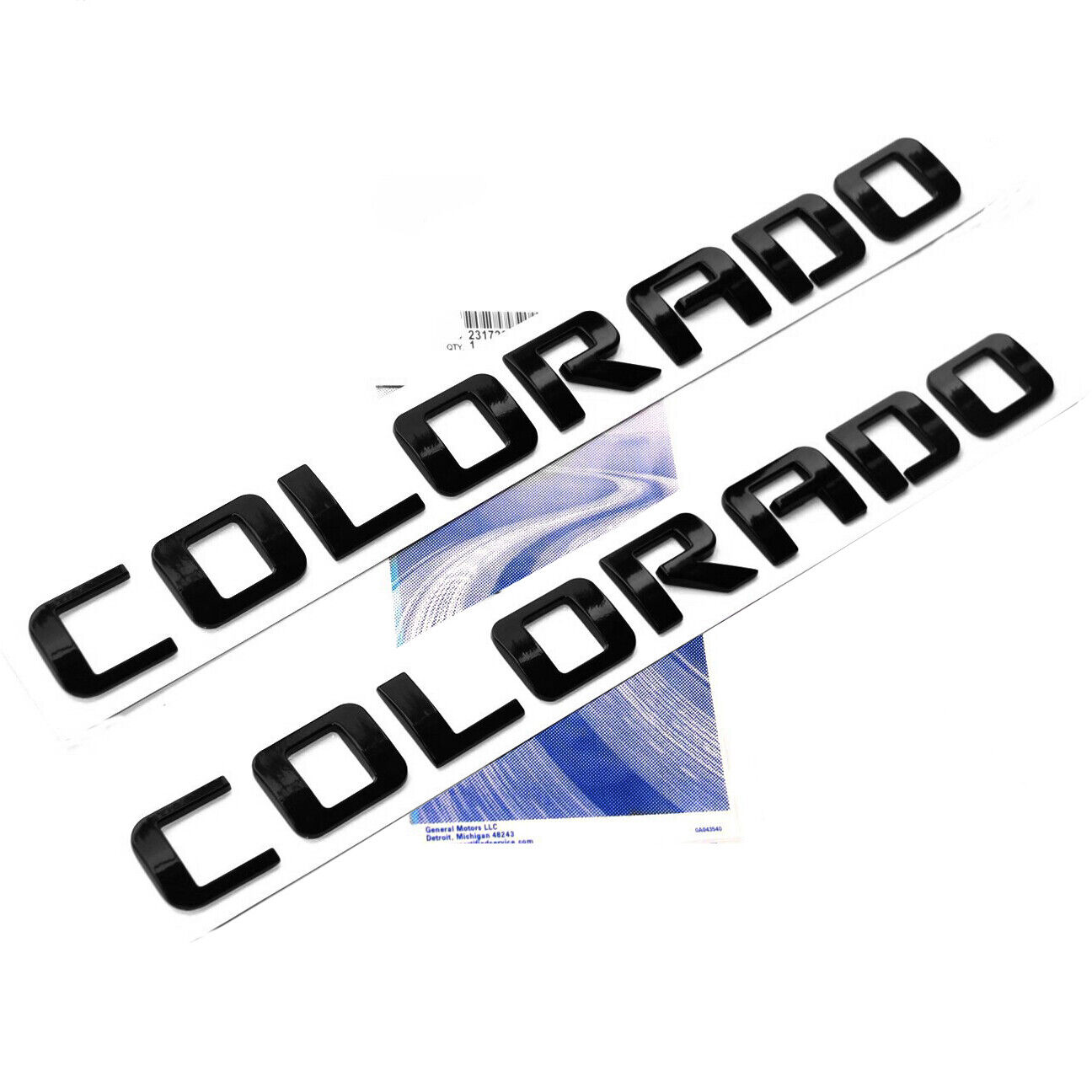 2x Black COLORADO Nameplates Emblems for COLORADO 3D