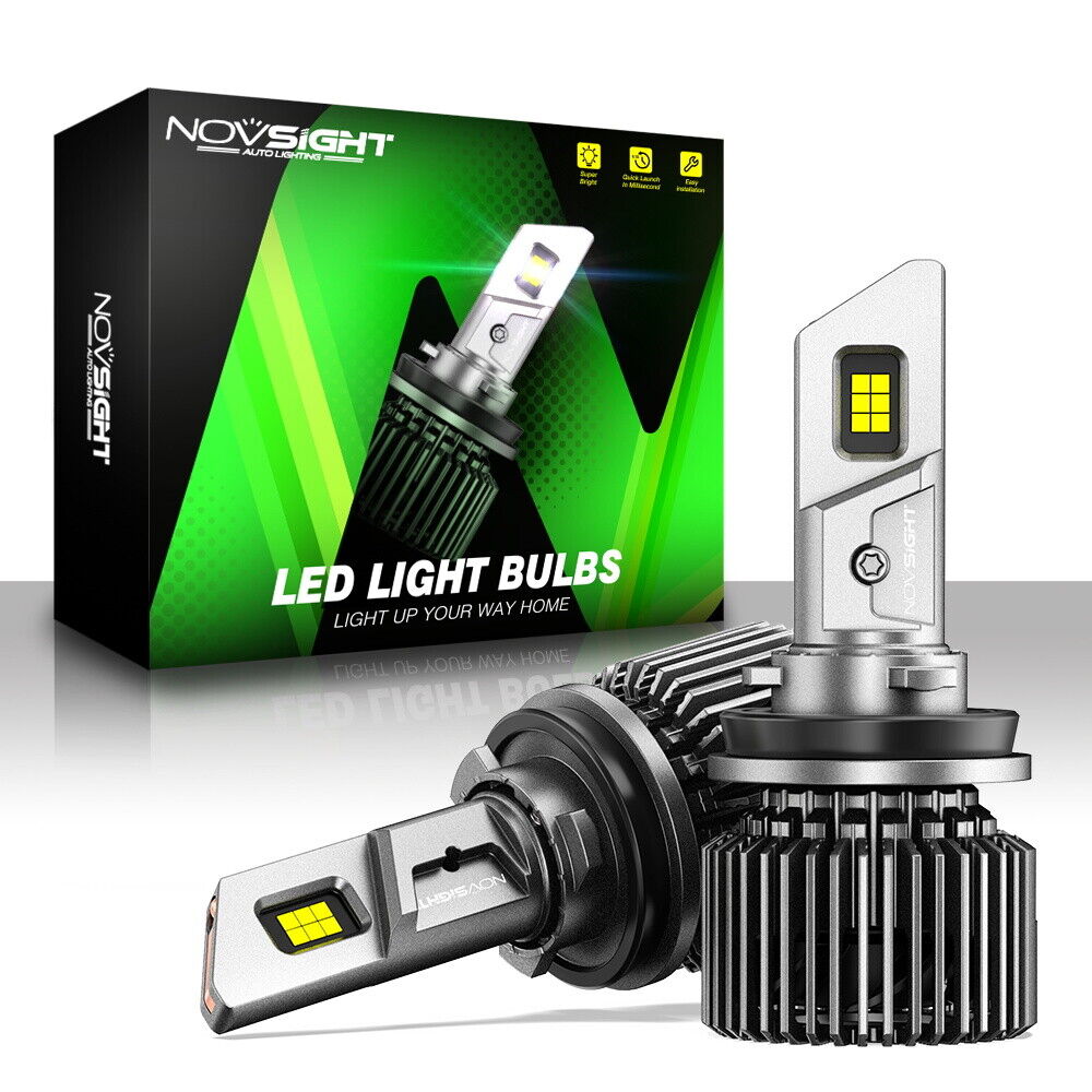 NOVSIGHT H11 LED Headlight Kit Low Beam Bulbs Super Bright 22000LM 6500K White