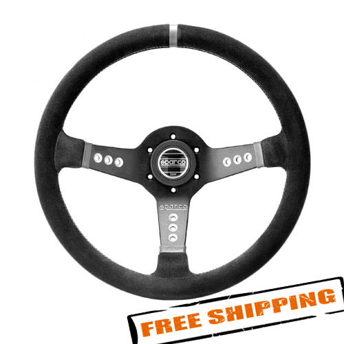 Sparco 015L800SC 3-Spoke L777 Piuma Series Street Racing Suede Steering Wheel