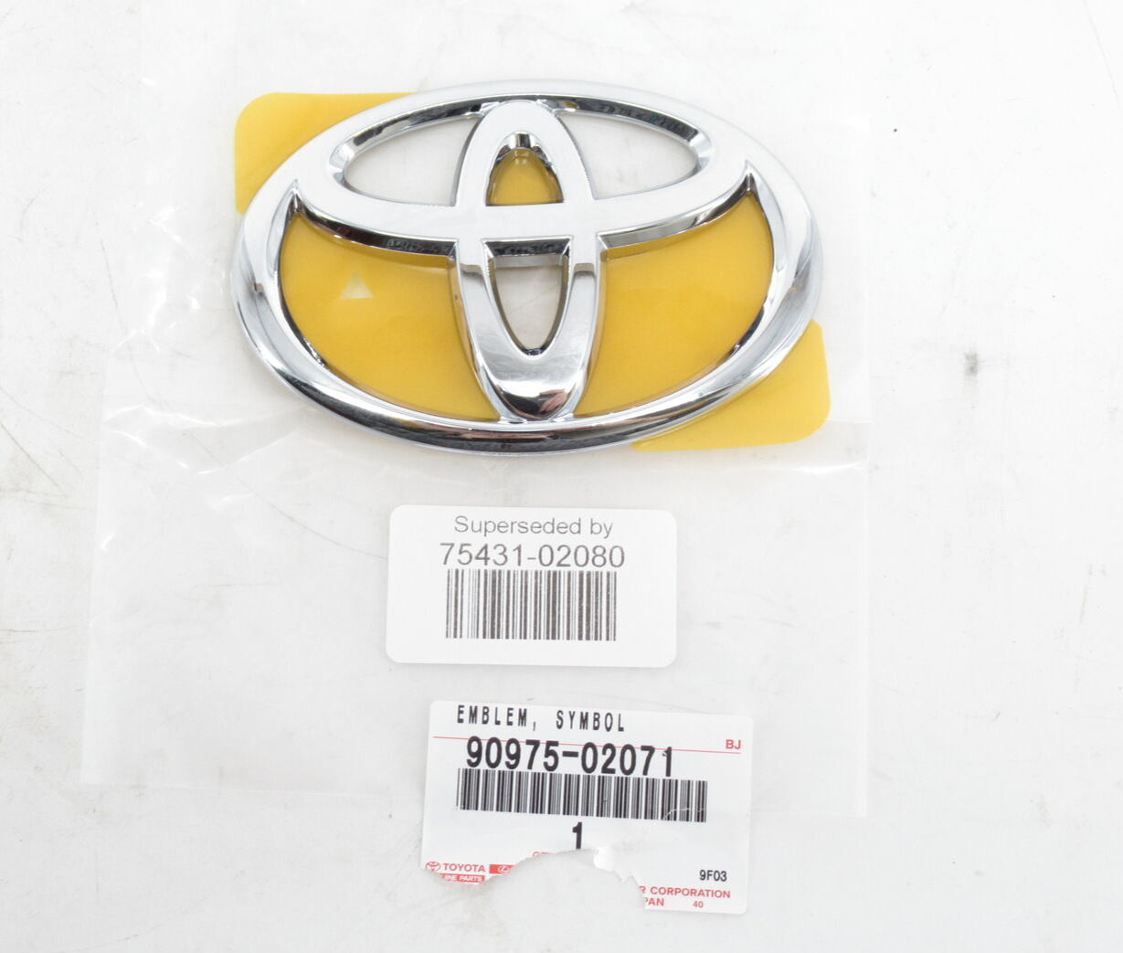 Genuine OEM Toyota 75431-02080 Rear Trunk Emblem Badge Logo