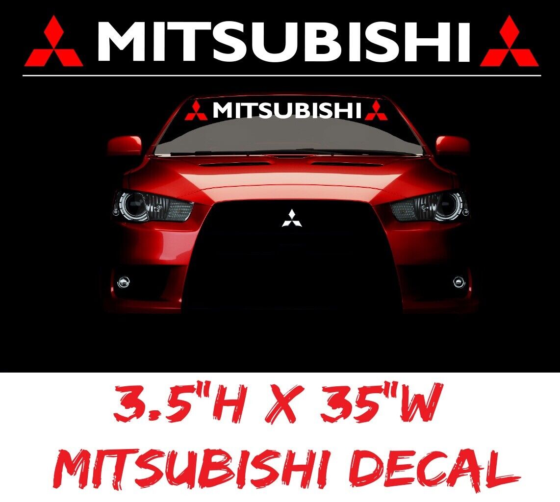 Mitsubishi Windshield Decal Car turbo Sticker Banner Evolution Lancer Sport  313