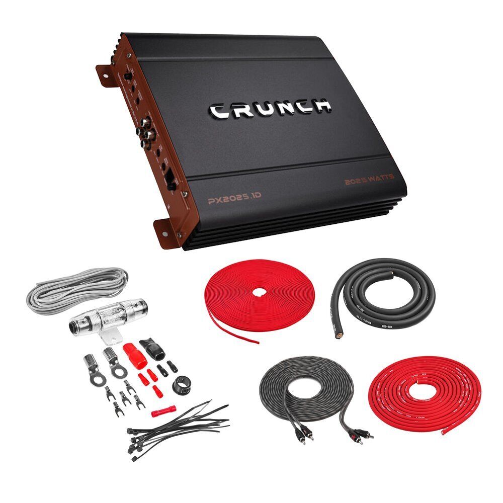 Crunch PX-2025.1D | Monoblock Subwoofer Amplifier with Amp Wiring Kit