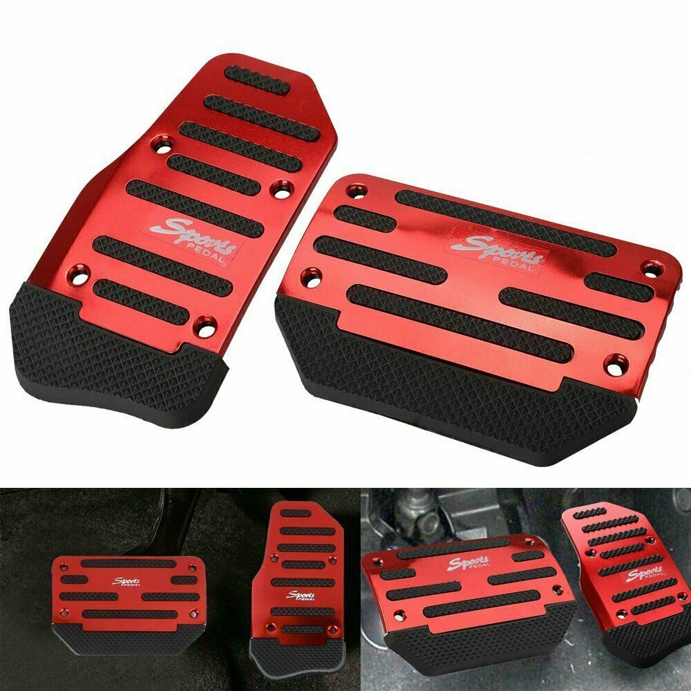 [RED] Non-Slip Automatic Gas Brake Foot Pedal Pad Cover Car Accessories Parts