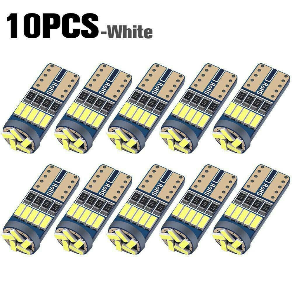 10pcs T10 LED Canbus Error Free Bulb 15SMD 194 W5W Car Wedge Lamp Dome Map Light