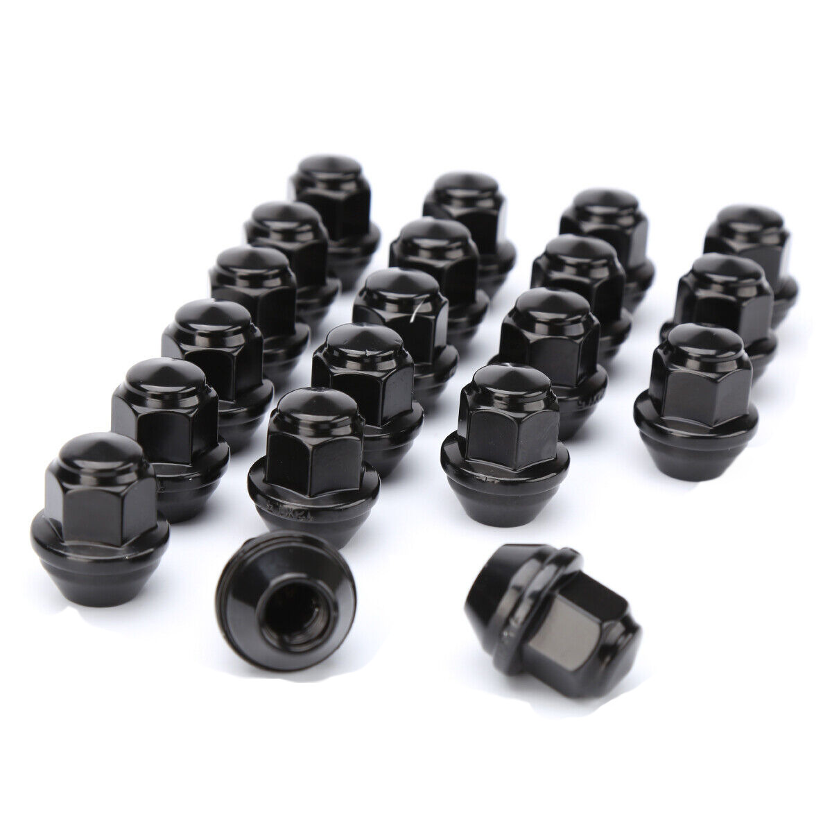 20PCS 12x1.5 Black OEM Factory Lug Nuts 19mm Hex FOR Ford Fusion Focus Lincoln