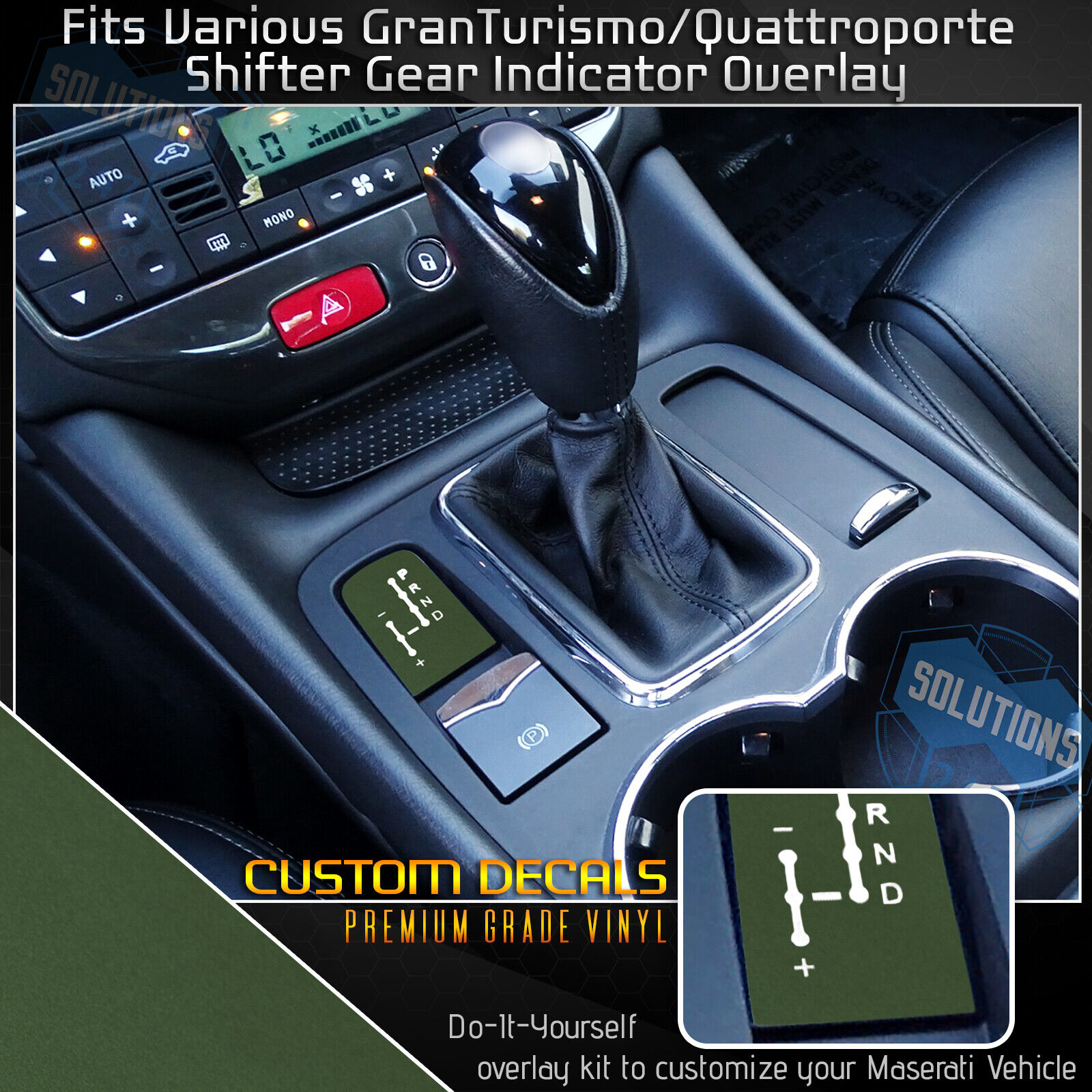 For Maserati Granturismo Quattroporte Shifter Gear Position Indicator Flat Matte