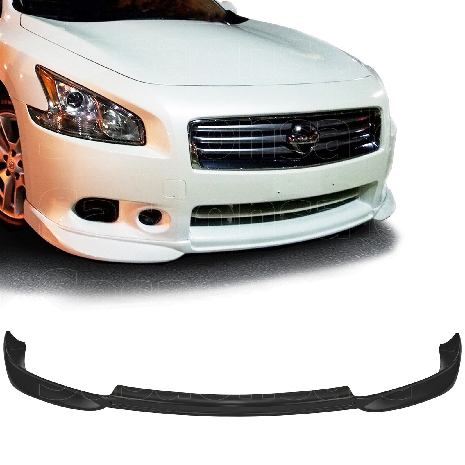 [SASA] Made for 2009-2015 Nissan Maxima Sedan STL PU Front Bumper Lip Splitter