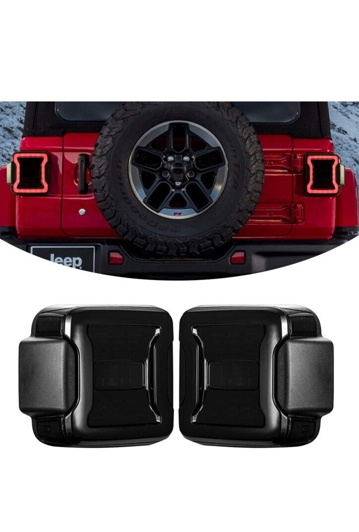 Kiwi Master Smoked LED Tail Lights for 2018-2024 Jeep Wrangler JL/4xe Accesso...