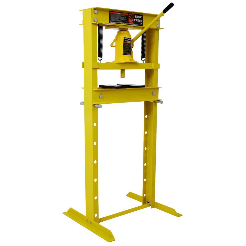 20 Ton Hydraulic Shop Press with Press Plates H-Frame Benchtop Press Stand Tools
