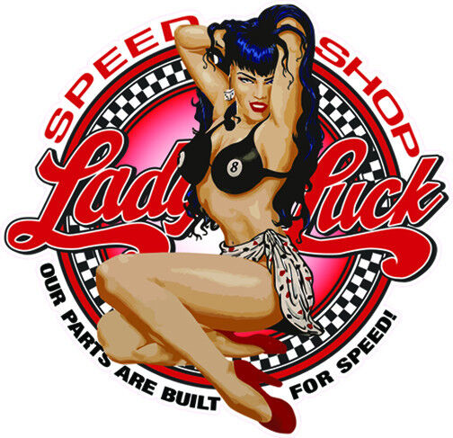 Lucky Lady Speed Shop Decal is 5\