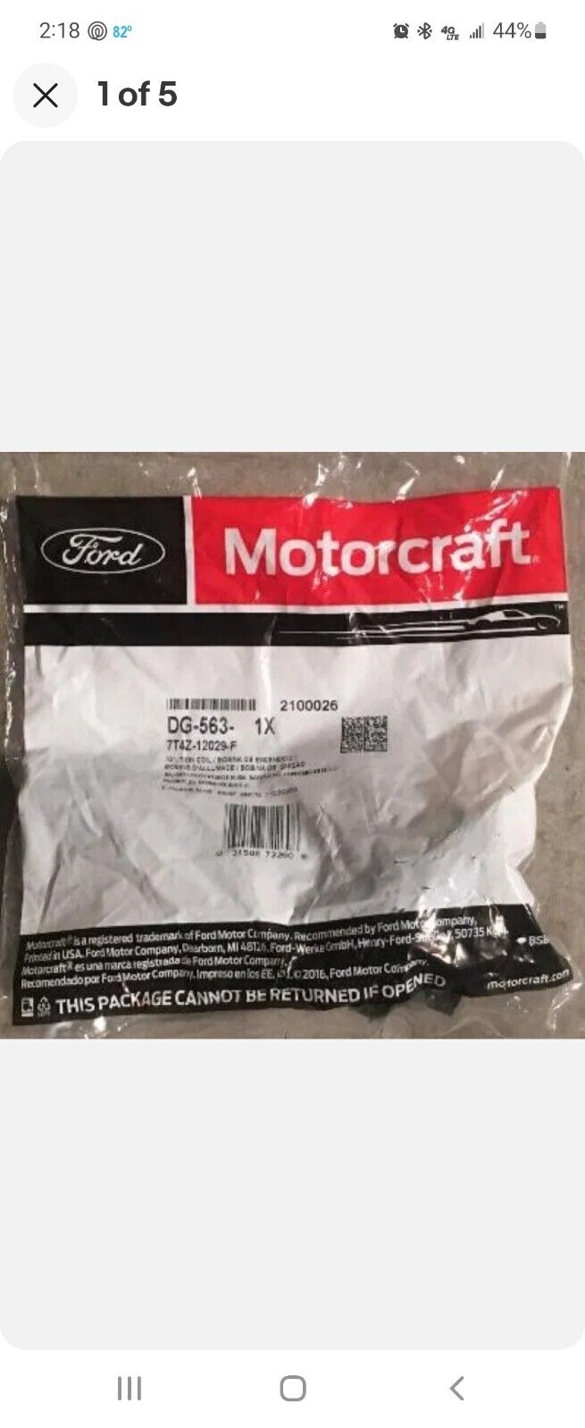SIX DG563 MOTORCRAFT IGNITION COILS BRAND NEW IN SEALED PACKAGING 
