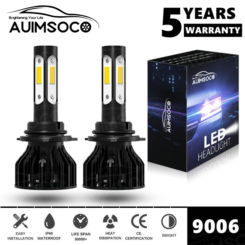4SIDE LED Headlight Bulbs 9006 LOW BEAM 6000K For Toyota Camry 2000-2005 2006