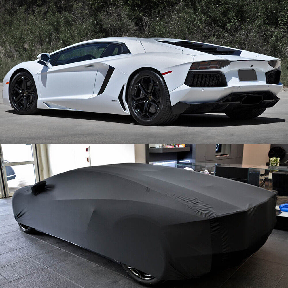 For Lamborghini Aventador Satin Stretch Car Cover Indoor Dust Scratch Resistant