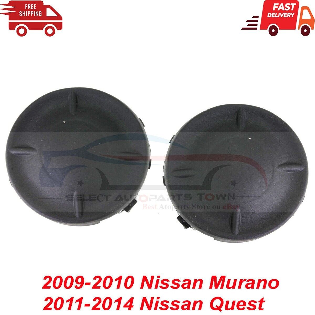 New Fits 11-14 Nissan Quest Fog Light Covers Front Left & Right Side Set of 2pc