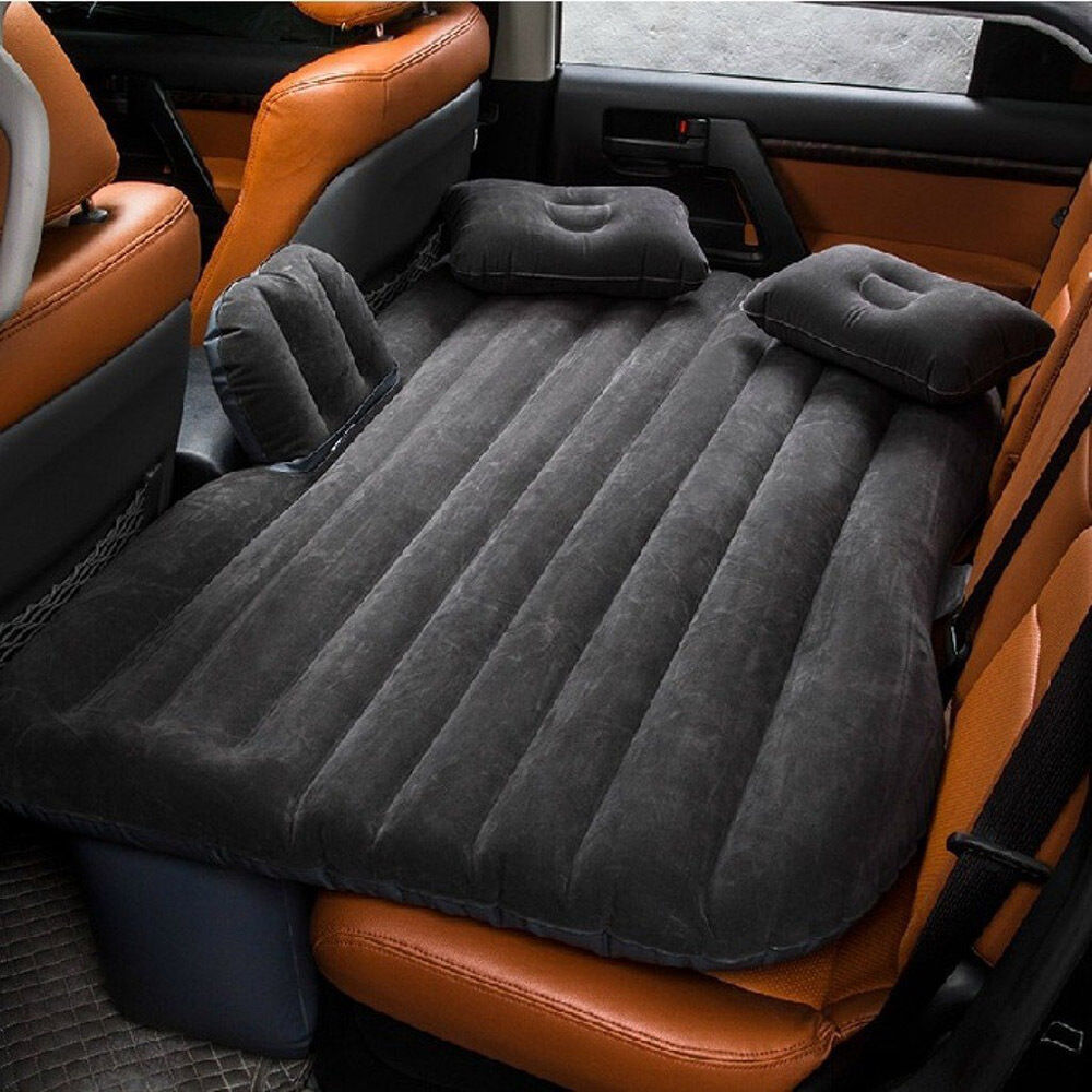 Car Air Bed Travel Inflatable Mattress Back Seat Cushion Camping BK Outdoor Sofa
