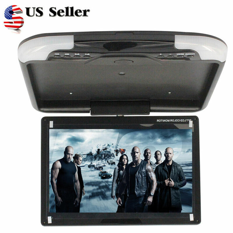 US Multi-angle13\'\' Wide LCD TFT Car Ceiling Flip Down Monitor Auto Roof Mount TV