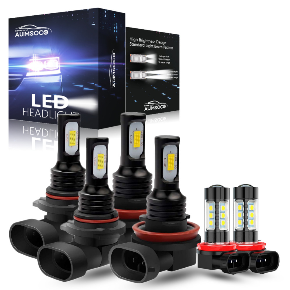 For Mazda CX-9 2013-2015 Combo LED Headlight High Low Beam Fog Light Bulbs Kit