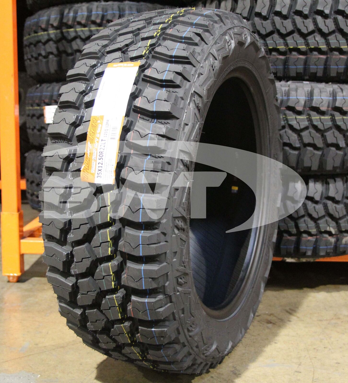 4 New 35X12.50R22 Thunderer Trac Grip M/T Mud Tires LRF 121Q 35125022 35x12.5R22