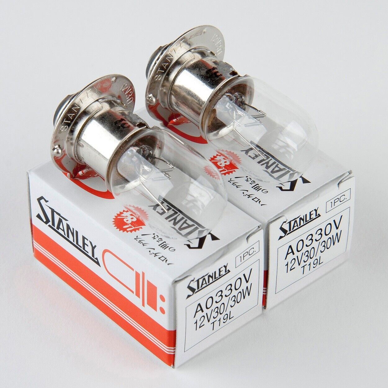 Stanley A0330V 12V 30/30W T19L Clear Auto Bulb, Quantity=2 Bulbs
