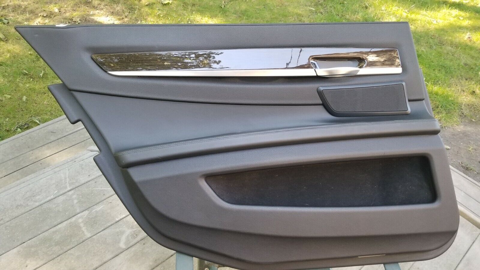 2009-2013 BMW 750li Sedan Left Rear Interior Door Panel  with trim 