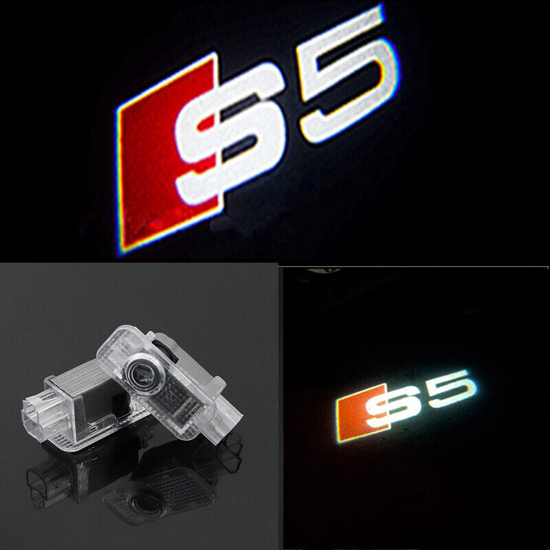Audi S5 LOGO 2pcs GHOST LASER PROJECTOR DOOR UNDER PUDDLE LIGHTS FOR AUDI S5 -